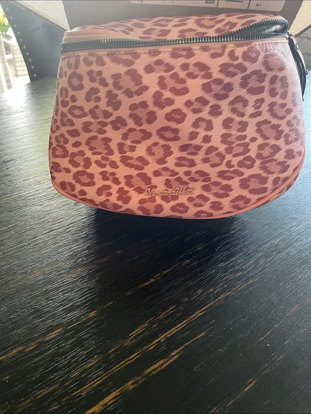 Montana West Pink Leopard Print Bum Bag with Zip